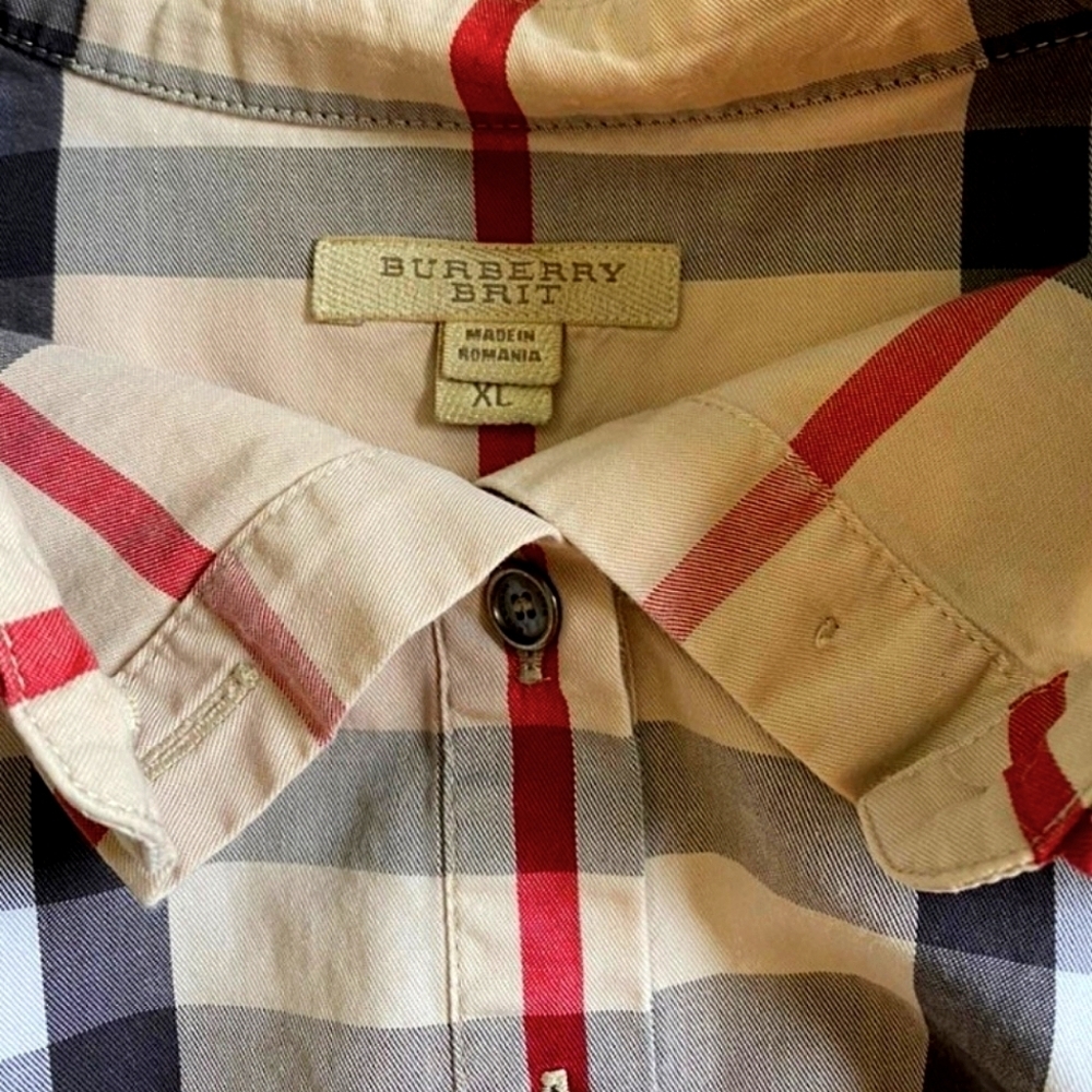 Burberry Ombré Womens Long Sleeves Dress Shirt/Tunic - Picture 3 of 3